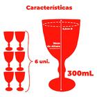 Taças De Vidro 300ml 6 Peças Estrela Transparente - Casambien