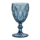 Taças De Vidro 325ml 6 Peças Diamond Azul - Lyor 6502