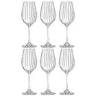 Taças De Vinho E Água Cristal 450ml Com Titânio Dream 6 Peças