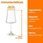 Taças De Vinho E Água Cristal 460ml Com Titânio Pleasure 6 Pe