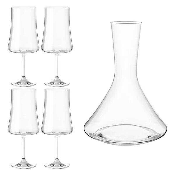Taças De Vinho E Decanter Em Cristal Com Titânio Pleasure 560