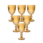 Taças Em Vidro Barroco Âmbar Espelhada 350ml - Casambiente