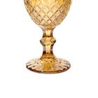 Taças Em Vidro Barroco Âmbar Espelhada 350ml - Casambiente