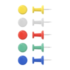 Tachinha Cabeça Redonda Aço Multicolorido 20 unidades Standers