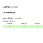 Tacho Aço Inox Beira Baixa Chapa 2mm Fritura Cozinha 35cm