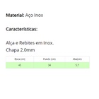 Tacho Aço Inox Beira Baixa Chapa 2mm Fritura Cozinha 45cm