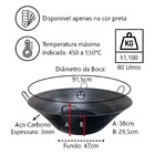 Tacho Beira Alta Preto Aço Carbono 80 Litros 91 5cm Diâmetro
