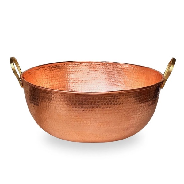 Tacho De Cobre Puro De 15 Litro 43cm Diâmetro