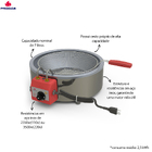 Tacho Fritador Elétrico Progás Aço Inox Escovado com Cesto 7