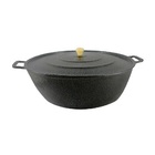 Tacho Restaurante Alça De Alumínio Fundido Craqueado Preto 55