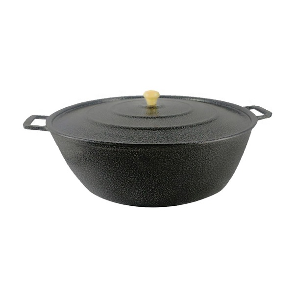 Tacho Restaurante Alça De Alumínio Fundido Craqueado Preto 55