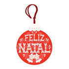 Tag Para Árvore De Natal Bola De Enfeite Feliz Natal 6x8cm Md