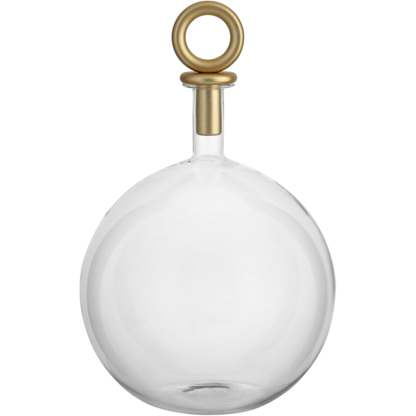 Taille Garrafa Decorativa 31x17x17cm Vidro Transparente Com T