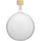 Taille Garrafa Decorativa 31x21x21cm Vidro Transparente Com T