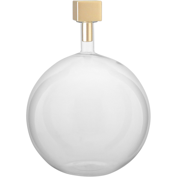 Taille Garrafa Decorativa 31x21x21cm Vidro Transparente Com T