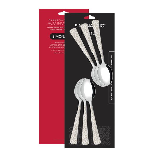 Talher Colheres De Aço Inox Simonaggio Toronto Decor Arabesco