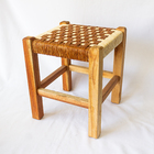 Tamborete Com Palha Colorida Baixo