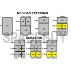 Tampa 1/6 Em Inox Sem Abertura Para Cubas Gastronômicas Gn 1/