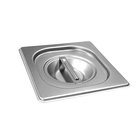 Tampa 1/6 Em Inox Sem Abertura Para Cubas Gastronômicas Gn 1/