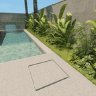 Tampa Casa De Maquina Oculta 100x100cm Cinza