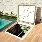 Tampa Casa De Máquina Piscina Lisa Art Grelha 110x110cm B1