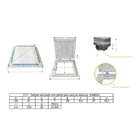 Tampa Casa Máquina Piscina Lisa Articulada Grelha 80x80cm M