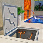 Tampa Casa Máquina Piscina Rebaixada Art Invisível 90x90cm C