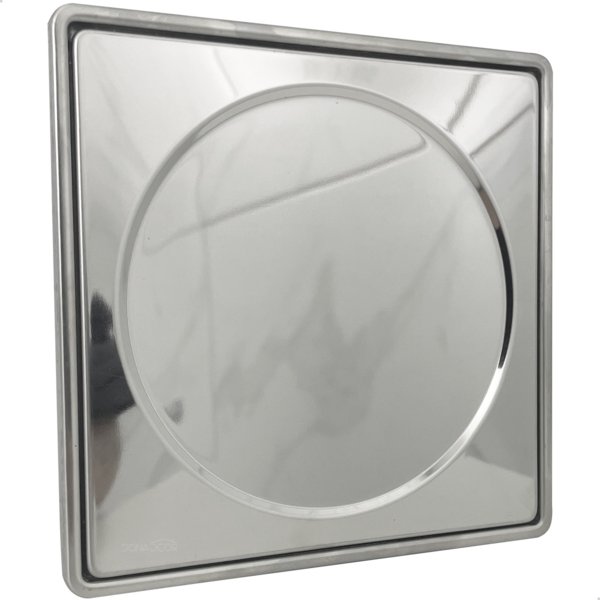 Tampa Cega E Caixilho Porta Grelha 15x15 Aço Inox Kit Banheir