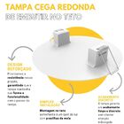 Tampa Cega Espelho Redondo Placa De Embutir Para Recorte De L