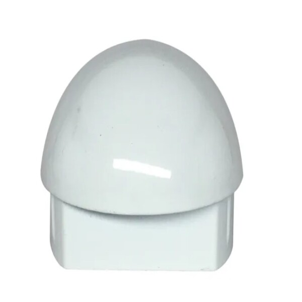 Tampa Corrimao Parede Perfil Tubo 2 Pol Nylon Branco Kit 2pc