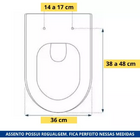 Tampa De Assento Sanitário Neo Fecha Suave E Click Soft Close