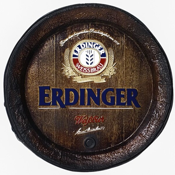 Tampa De Barril Decorativa Grande Erdinger Cerveja