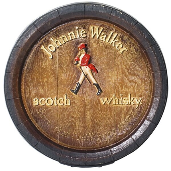 Tampa De Barril Decorativa Grande Johnnie Walker