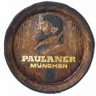 Tampa De Barril Decorativa Grande Paulaner Munchen