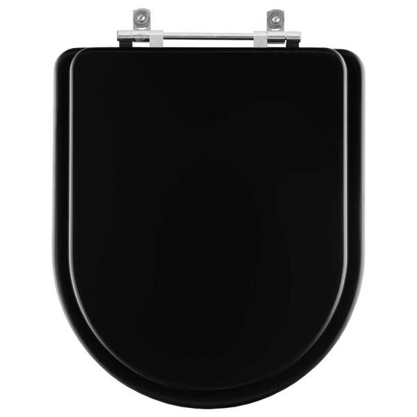 Tampa De Privada Em Mdf San Remo Preto Para Vaso Hervy
