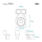 Tampa De Privada Fiori Preto Para Louça Fiori 6lpf