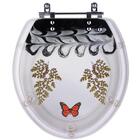 Tampa De Privada Poliester Oval Preto Dec Avenca Borboleta