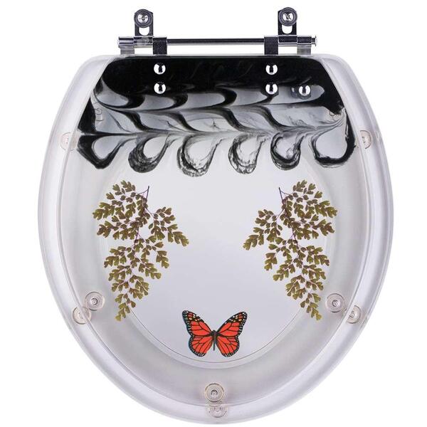 Tampa De Privada Poliester Oval Preto Dec Avenca Borboleta