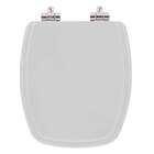 Tampa De Privada Poliéster Soft Close Amarilis Cinza Claro Pa