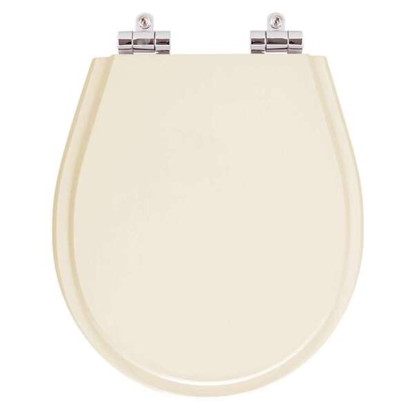 Tampa De Privada Poliéster Soft Close Aries Bege Claro Para L