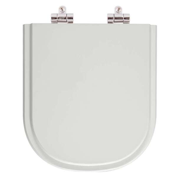 Tampa De Privada Poliéster Soft Close Flox Cinza Claro Para L