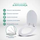 Tampa De Privada Poliéster Soft Close Gunna Branco Para Louça