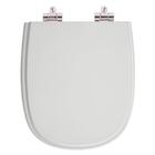 Tampa De Privada Poliéster Soft Close Sabatini Cinza Claro