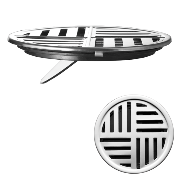 Tampa De Ralo E Grelha Inox 10cm Redonda Abre E Fecha Automat