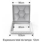 Tampa De Ralo Gda 90x90 Articulada Rebaixada Com Grelha Invis