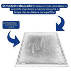 Tampa De Ralo Gda 90x90 Articulada Rebaixada Com Grelha Invis