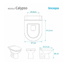Tampa De Vaso  Sanitário Poliéster Calypso Para Incepa Acqua