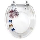 Tampa De Vaso Acrilico Decorada Convencional Com Borboletas