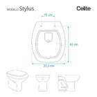 Tampa De Vaso Acrilico Stylus Branco Para Bacia Celite