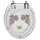 Tampa De Vaso Acrílico Transparente Com Borboleta Verde